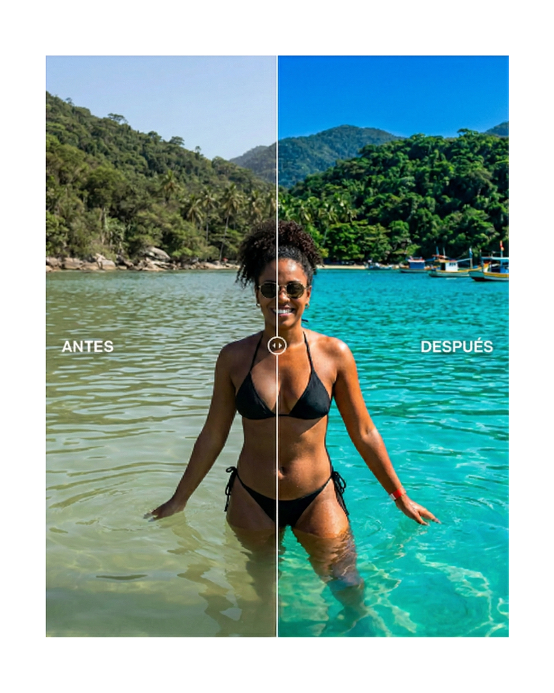 Antes y Después de una foto editada